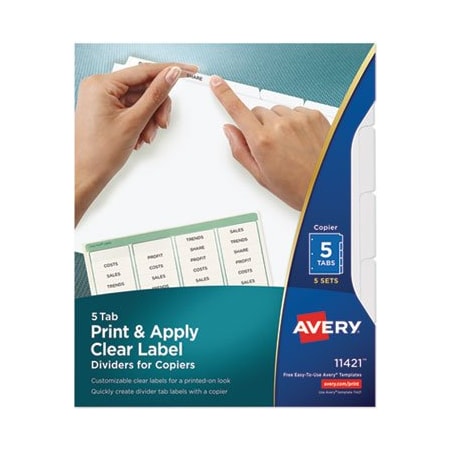 Avery Dennison INDEX, COPIER, 5TAB, 5ST/PK 11421